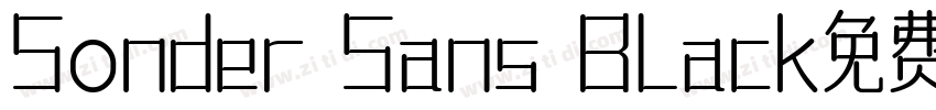 Sonder Sans Black免费下字体转换